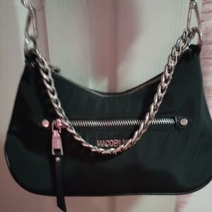 Black Shoulder Bag with Chain Strap